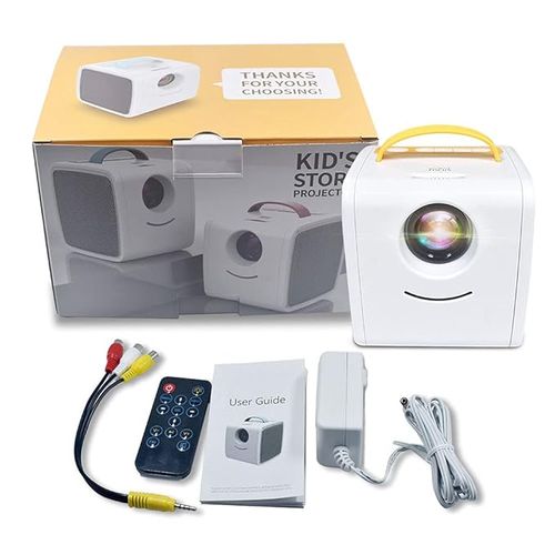 PROUNIC Q2 Mini Projector 1080P Full HD Children Education Portable Projector Cartoon TV Home Theatre Beamer