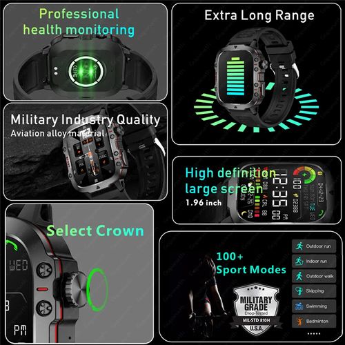 Popular 3ATM outdoor multi-sport smart watch, Bluetooth call phone, super long standby time