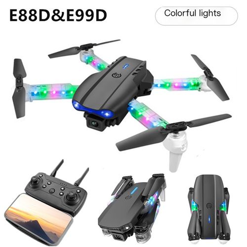 E88D drone aerial photography four-axis folding upgraded remote control aircraft with lights E99D children's toy aircraft