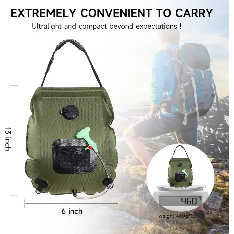 5-Gallons Camping Shower Bag