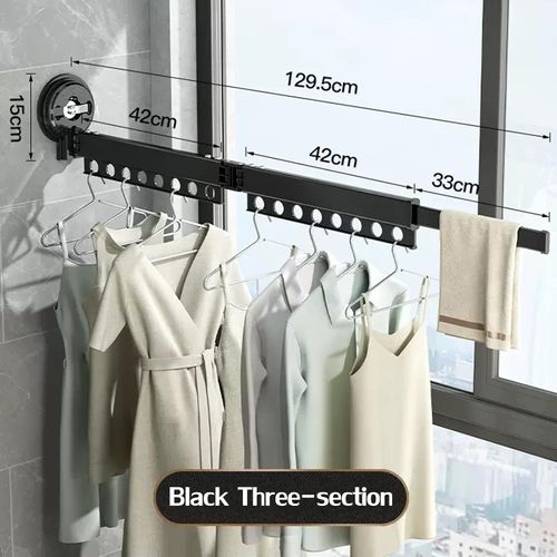 Punch-free aluminum alloy folding clothes drying rack