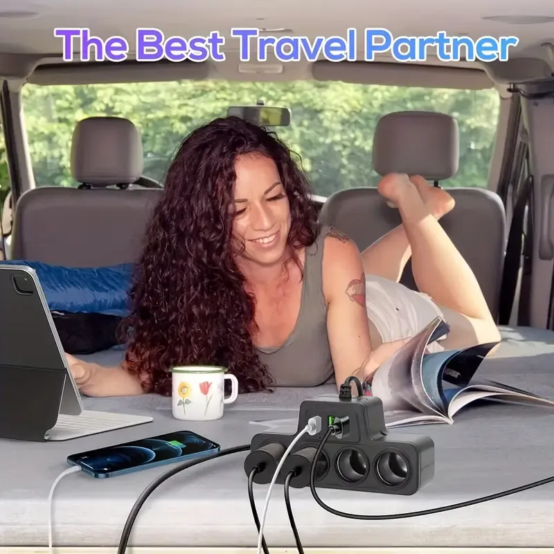 2PCS Universal Car Charger Featuring One to Four QC3.0 And USB