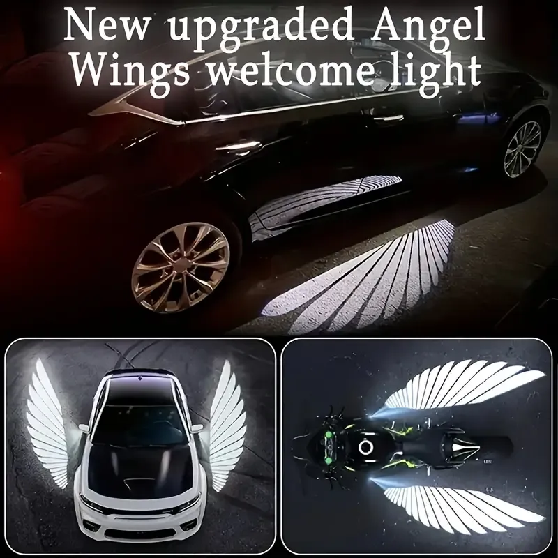 2-Pack Car LED Angel Wings