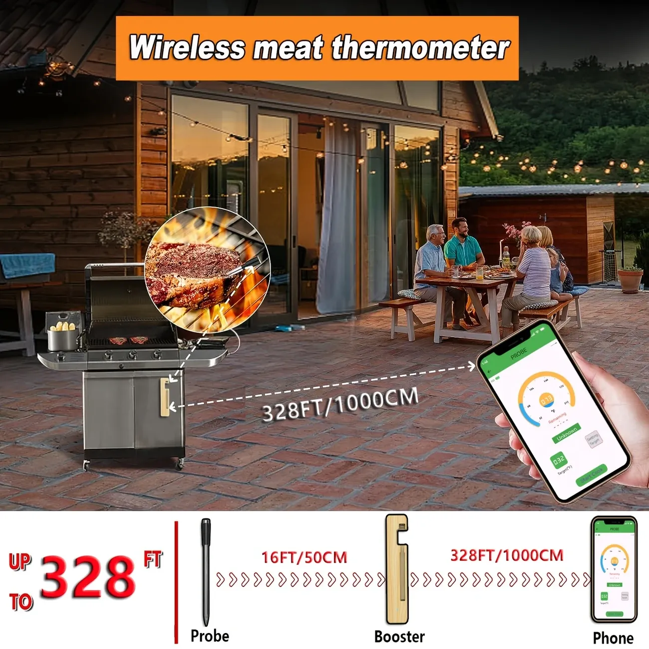 1pc Meat Thermometer