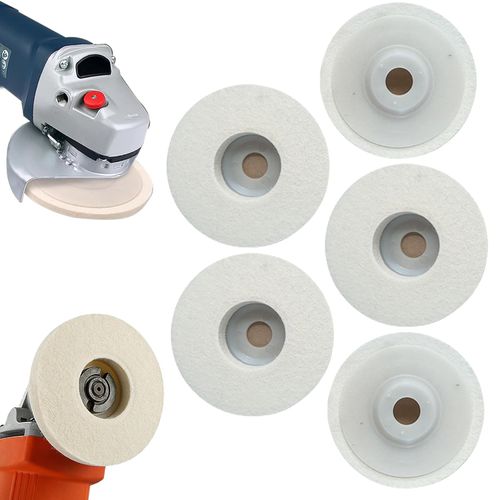 5 Pcs Diameter 100 wool polishing wheel disc