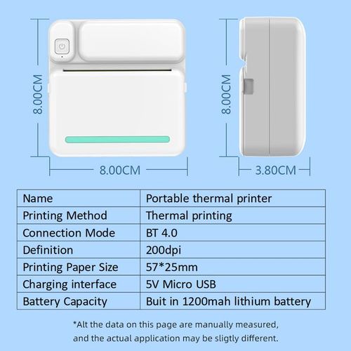 Portable Rechargble Multifunction BT Thermal Receipt Printer