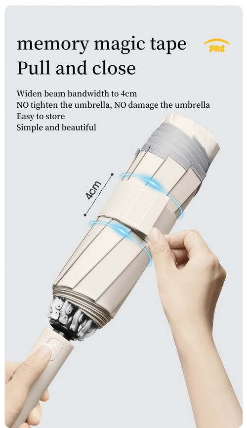 Ring buckle umbrella, Reflective Safety Strip, Sturdy Windproof, Travel Portable