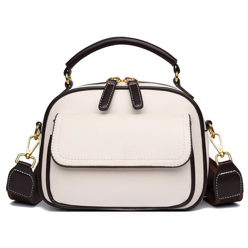 Duo Design double-layer shoulder bag with wide strap