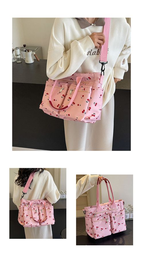 ❤Cherry color printed large capacity handbag ❤