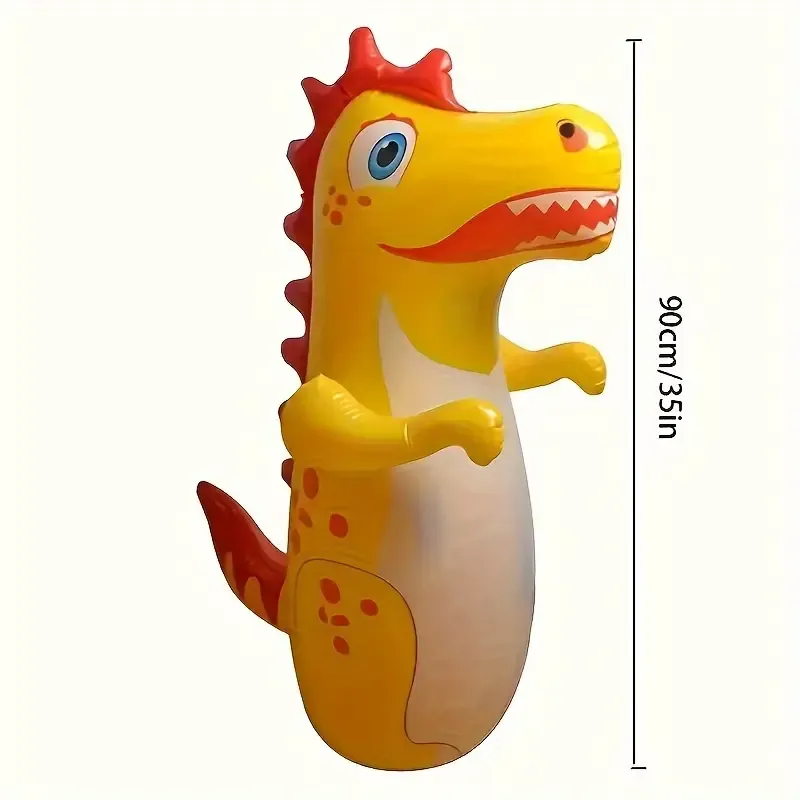 Inflatable Dinosaur Tumbler 90cm Children's Inflatable Boxing Pillar Props Vent Toy