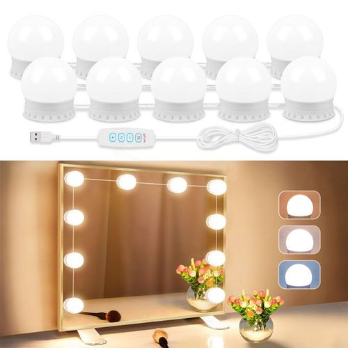 Vanity LED Mirror Lights Kit 10 Bulbs USB Dimmable Lights