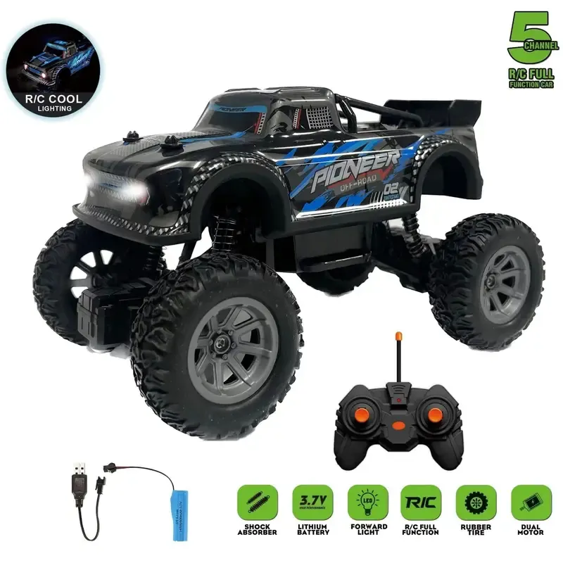 RC drift remote control car, light off-road big foot climbing toy racing car, children's electric toy model boy