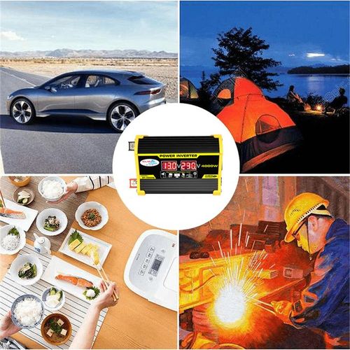Power Inverter 4000W Peaks DC12V To AC220V Portable