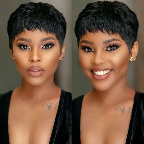 Wig European and American fashion short hair women black short hair chemical fiber mechanism hood