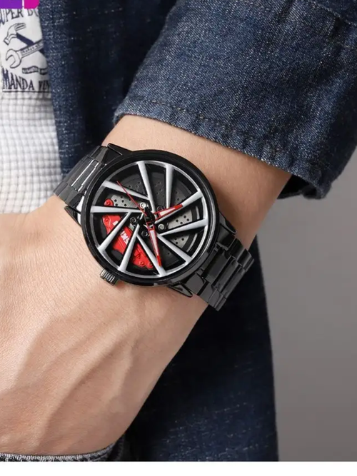 SKMEI Men's Watch New Wheels Rolling Creative Fashion Che Youhui League Fans Butterfly Double Snap Gift Wristwatch - 1990