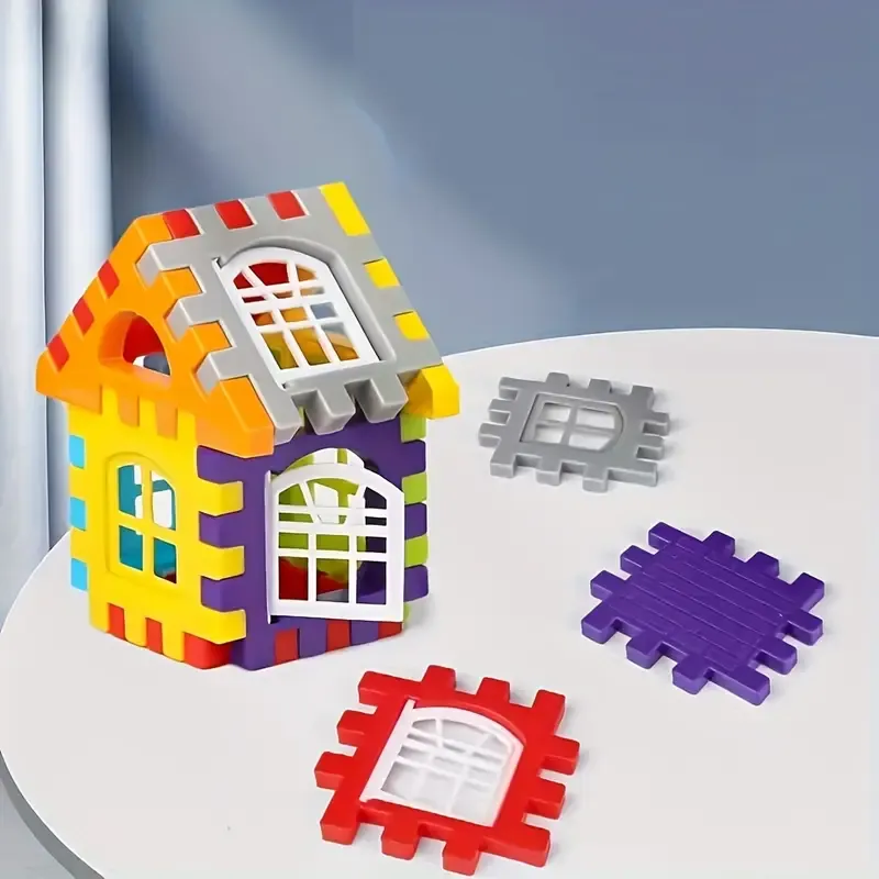 100Pcs House Assembly Building Blocks, Large Size, Creative Square Block Building Blocks, Basic Assembly Building Blocks, Educational DIY Assembly Toys, Birthday Gifts
