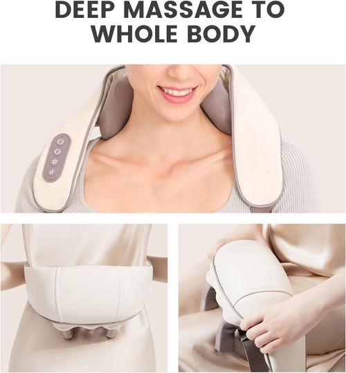Neck Shoulder Massager, Shiatsu Back Massager with Speed and Soothing Heat, Nodes Deep Kneading Massage for Neck, Back, Shoulder, Muscle Pain Relief, Best Gifts for Mother