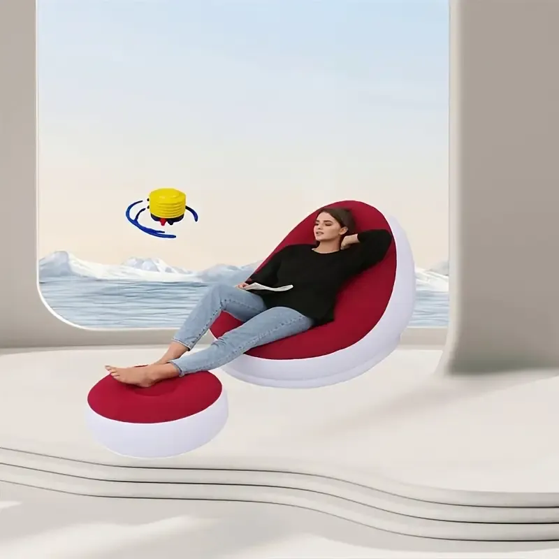 Inflatable Sofa Bed with Footrest