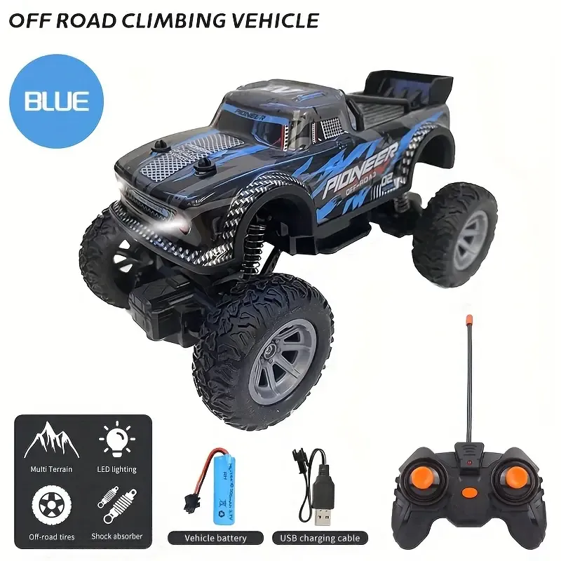 RC drift remote control car, light off-road big foot climbing toy racing car, children's electric toy model boy