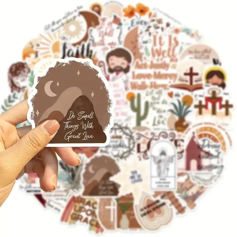 200pcs Jesus Christian Stickers for Journaling Bible Verse Jesus Faith Stickers for Vision Board Aesthetic Christian Gifts for Women Adults Laptop Scrapbook Religious Suppiles