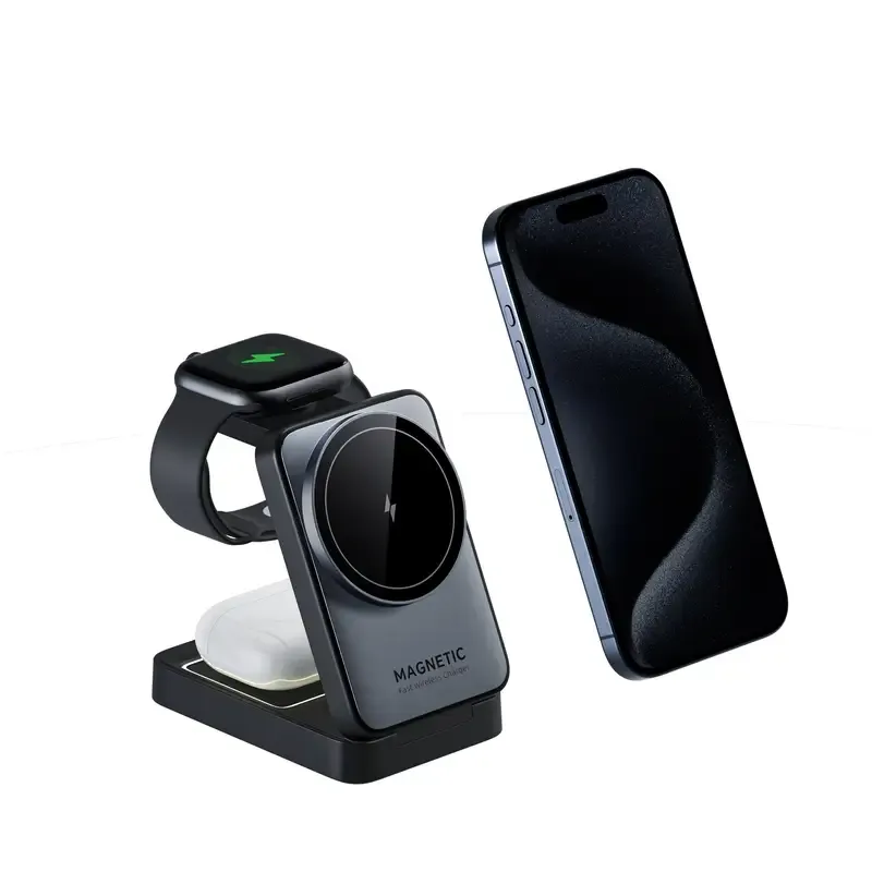 3-IN-1 Foldable Magnetic Wireless Charging Station