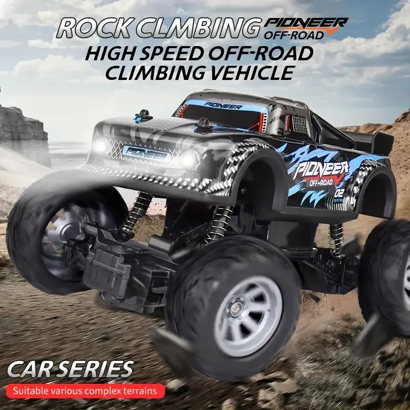 RC drift remote control car, light off-road big foot climbing toy racing car, children's electric toy model boy