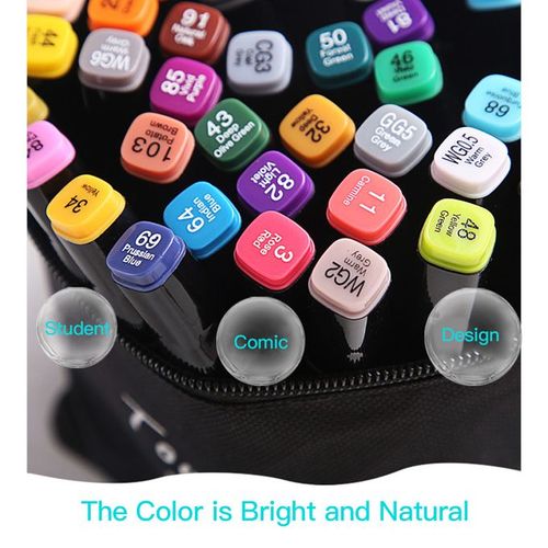 60 Colors Art Markers Set Double Tip Broad Fine Point Marker Pen
