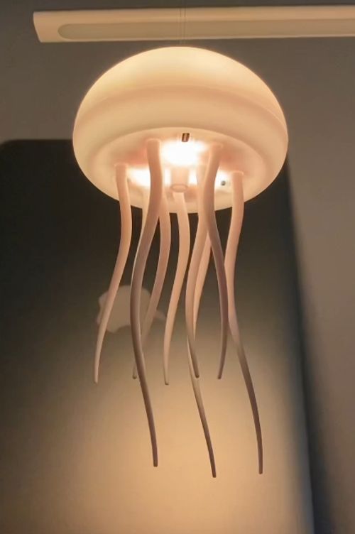 Gradient jellyfish atmosphere night light voice control RGB