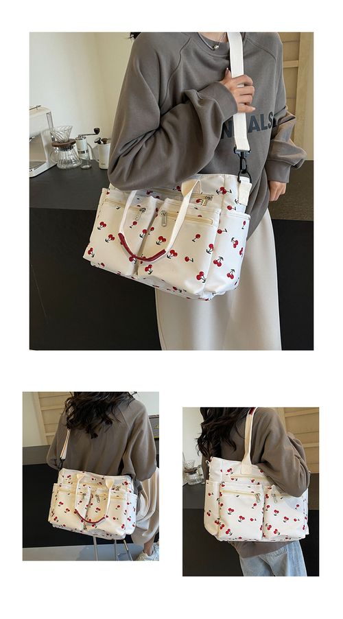 ❤Cherry color printed large capacity handbag ❤