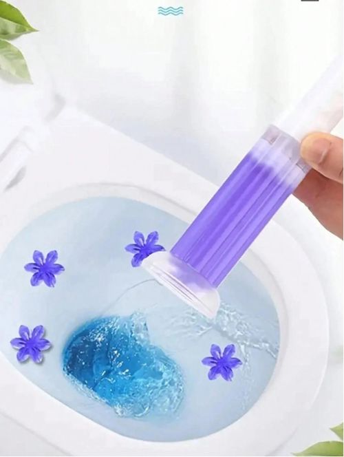 Flower Fragrance Toilet Gel  Air Freshener, And Bowl Cleaner    Refillable Toilet Wand Cleaning Supplies For Home And School