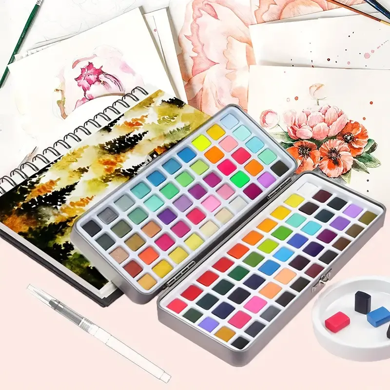 100 Colors Solid Watercolor Paint Set