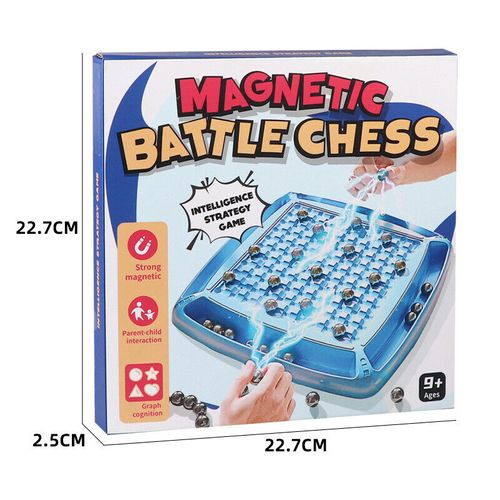 The 2024 New Magnetic Chess Set has a Magnetic Board Game with Stones, Plastic Chessboard, and String, which is a Strategy Game for Kids and Adults as a Family or Party Game
