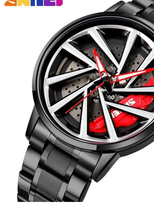 SKMEI Men's Watch New Wheels Rolling Creative Fashion Che Youhui League Fans Butterfly Double Snap Gift Wristwatch - 1990