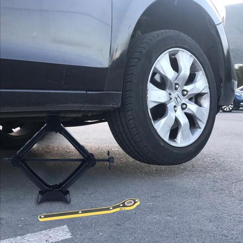 2 Ton Scissor Jack for Car, with Hand Crank Portable Repair Tool Rust-Resistant for auto, SUV, Trailer, Station Wagon