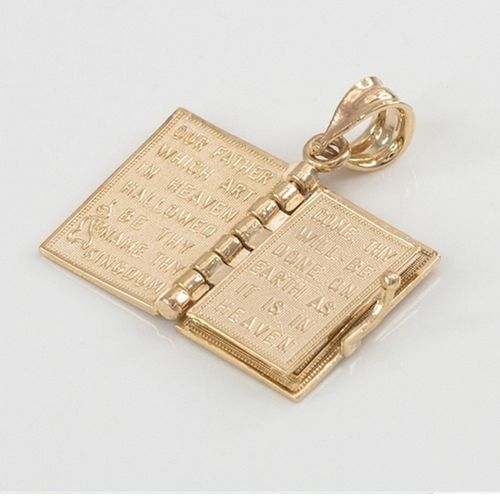 Openable Bible Cross Necklace