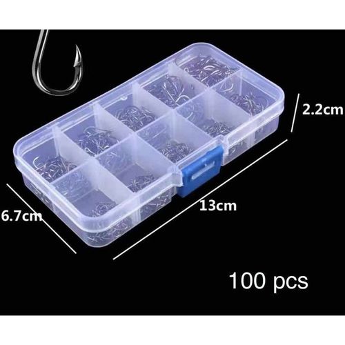 100pcs In 1 Barbed Fish Hook Set