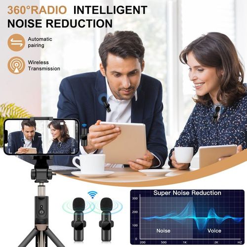 Wireless Lavalier Microphone Portable Audio Video Recording Mini Mic For IPhone