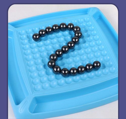 The 2024 New Magnetic Chess Set has a Magnetic Board Game with Stones, Plastic Chessboard, and String, which is a Strategy Game for Kids and Adults as a Family or Party Game