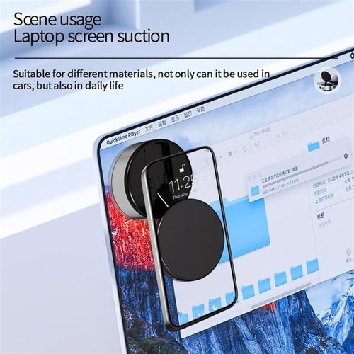 Vacuum Magnetic Car Phone Holder - Electric-Manual, Magnetic Car Suction Cup Folding Holder, 360° Rotating Adjustable Suction Cup Magnetic Phone Holder, Suitable for Cars, Gyms, Mirrors, Smooth Surfaces