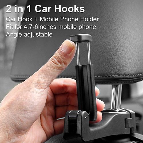 2 PCS 2 in 1 Car Headrest Hidden Hook