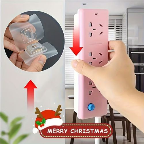 10 Pairs Transparent Double-sided Adhesive Wall Hooks
