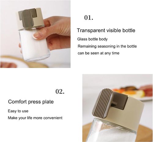Quantitative salt control bottle, four-piece household seasoning bottle