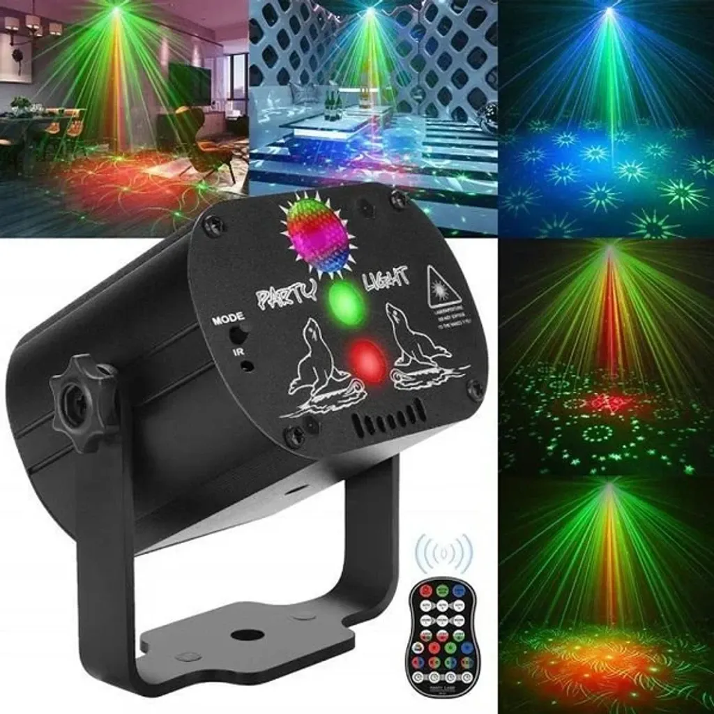 (🔥BEST GIFT FOR FAMILY🔥)Stage Laser Light Sound Activated LED Projector Party Light💃