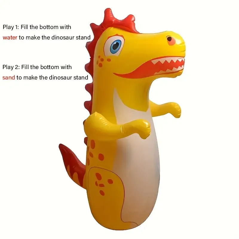 Inflatable Dinosaur Tumbler 90cm Children's Inflatable Boxing Pillar Props Vent Toy