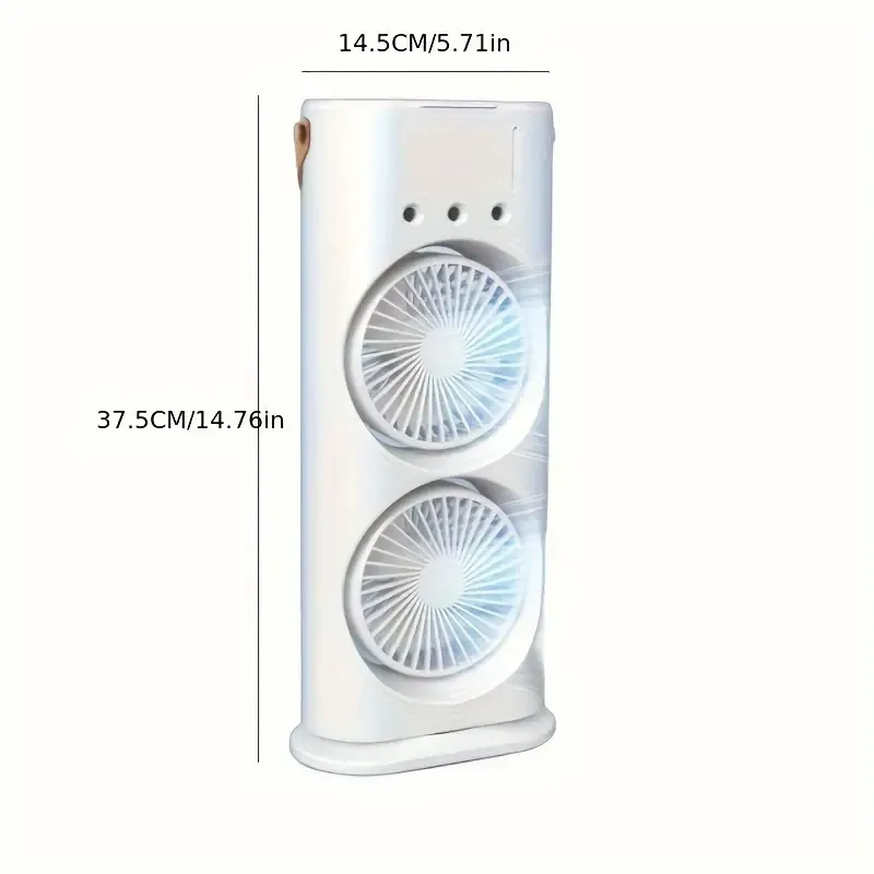 USB-Powered Double-Head Mist Spray Fan