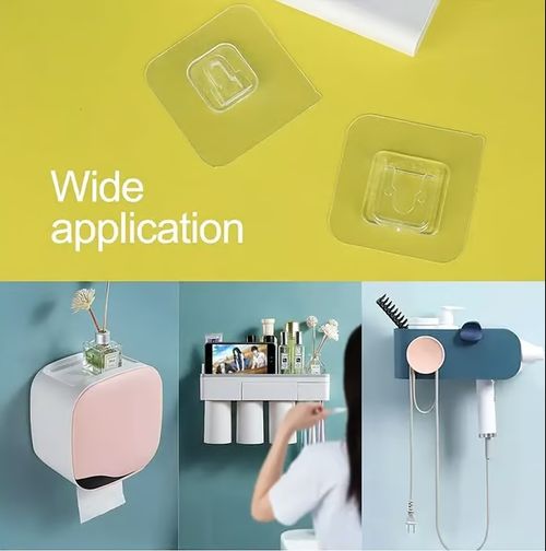 10 Pairs Transparent Double-sided Adhesive Wall Hooks