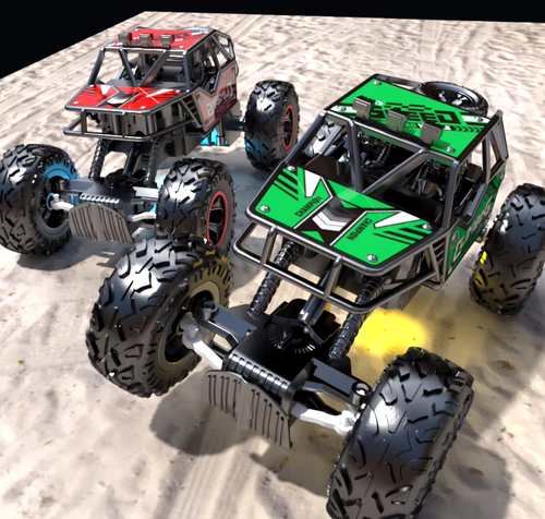 2.4G remote-controlled alloy off-road vehicle with long-distance lighting, rechargeable children's racing toy car, birthday gift