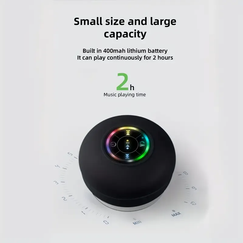 Mini Bluetooth Waterproof Speaker with LED light🔊