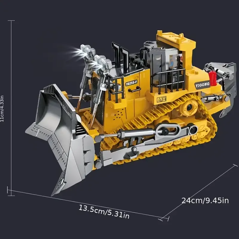 Children's large alloy remote control excavator 11 channel crawler excavator boy engineering remote car control toys