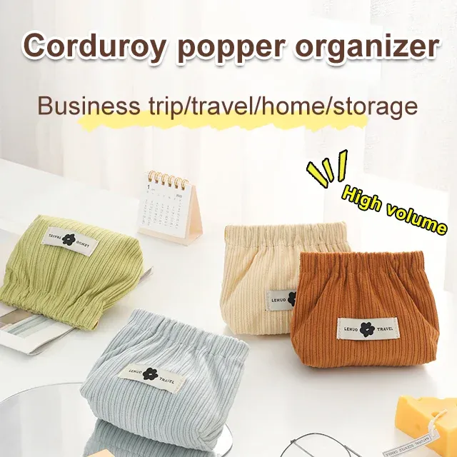 4 Pcs Corduroy Elastic Hair Tie Organizer